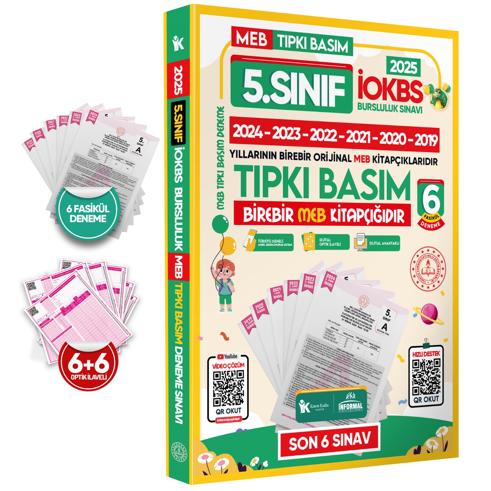 5.Sınıf YENİ SİSTEM İOKBS BURSLULUK Tıpkı Basım ve Sarmal Deneme Seti Türkiye Geneli Dijital Çözümlü