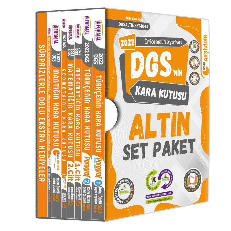 2022 DGS’nin Kara Kutusu Altın Paket Set Dijital Çözümlü Konu Özetli Çıkmış Soru Bankası