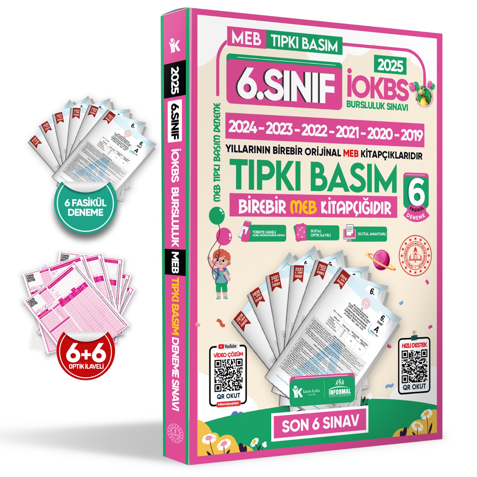 6.Sınıf YENİ SİSTEM İOKBS BURSLULUK Tıpkı Basım ve Sarmal Deneme Seti Türkiye Geneli Dijital Çözümlü