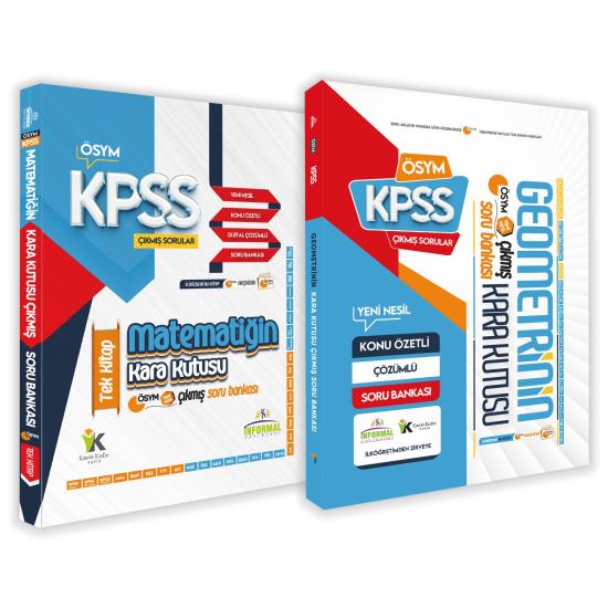 KPSS Ortaöğretim Matematik Tek Kitap ve Geometrinin Kara Kutusu Çıkmış Soru Bankası Seti