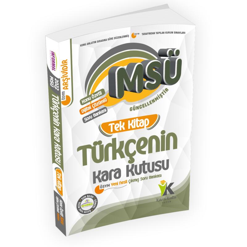 MSÜ Türkçenin Kara Kutusu TEK KİTAP Konu Özetli Dijital Çözümlü Çıkmış Soru Bankası