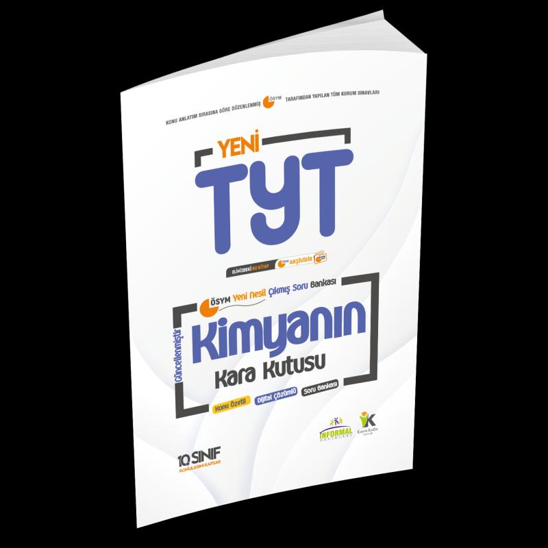 2023 TYT KİMYANIN Kara Kutusu 2.Kitap Konu Ö. Dijital Çözümlü Soru BANKASI (10.Sınıf TYT konuları)